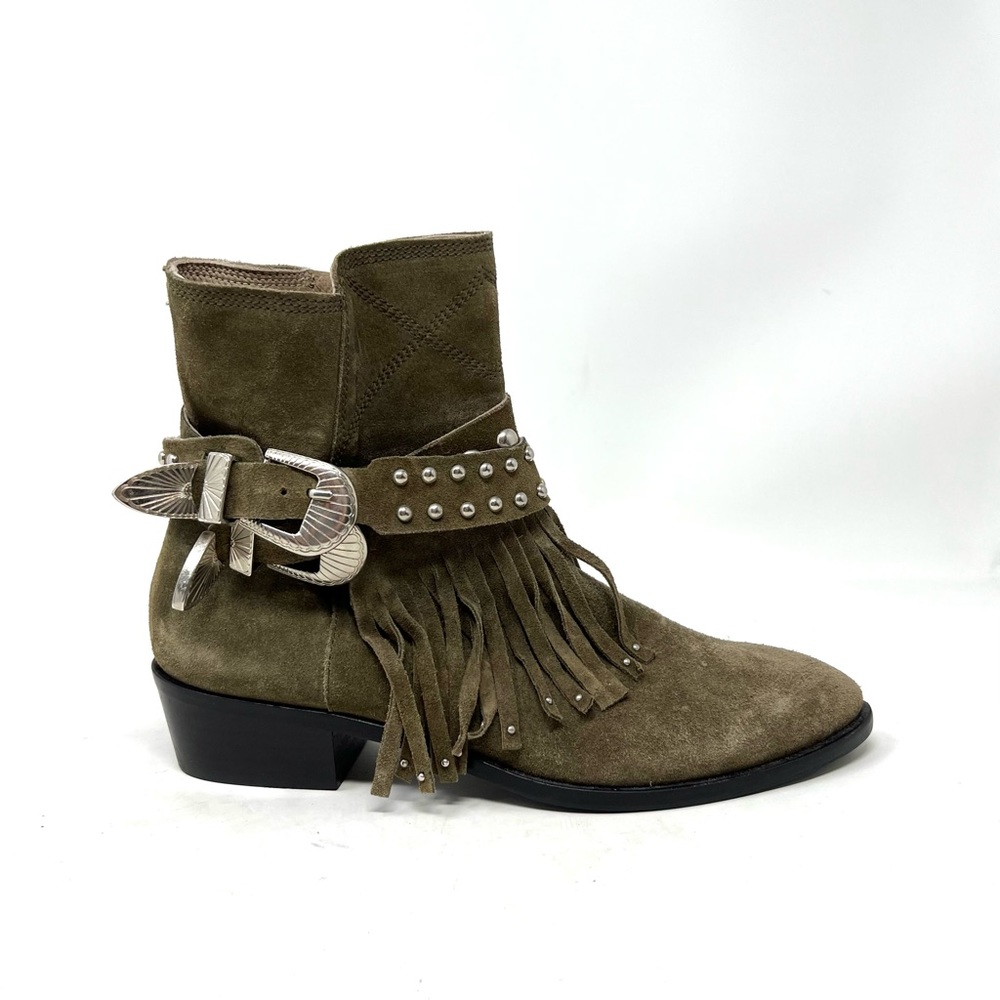 New Toral Revolve olive green suede boots size 37
